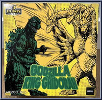 Godzilla vs King Ghidorah from 5 Points - Godzilla manufactured by Mezco [Back]