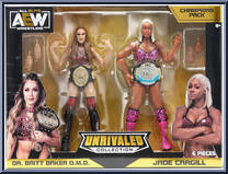 Dr. Britt Baker D.M.D. / Jade Cargill from AEW - Unrivaled - Champions Packs manufactured by Jazwares [Front]
