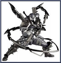 Agent Venom from Amazing Yamaguchi Revoltech - Marvel manufactured by Kaiyodo [Loose]