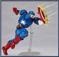 Captain America from Amazing Yamaguchi Revoltech - Marvel manufactured by Kaiyodo [Loose]