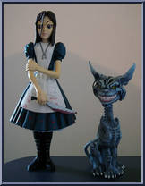 Alice (Anime face) & Chesire Cat (Grey) from American McGee's Alice - Series 2 manufactured by Milo's Workshop [Loose]