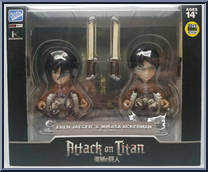 Eren Jaeger & Mikasa Ackerman (Crying Edition) from Attack on Titan - SDCC manufactured by Loyal Subjects [Front]