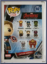 Captain America (Unmasked) from Avengers - Avengers Age of Ultron Pop! manufactured by Funko [Back]