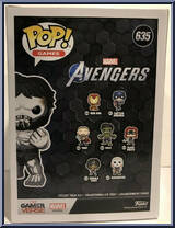 Hulk (Skeleton) (Gamerverse) from Avengers - Avengers Pop! manufactured by Funko [Back]