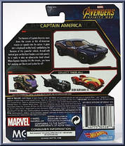Captain America from Avengers - Infinity War - Hot Wheels manufactured by Mattel [Back]