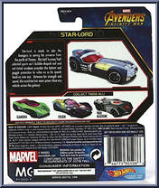 Star-Lord from Avengers - Infinity War - Hot Wheels manufactured by Mattel [Back]