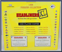 Alex Rodriguez / Dave Justice from Baseball Headliners - 1998 Season - XL manufactured by Corinthian [Back]