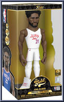 Joel Embid (76ers) (White Jersey) from Basketball - Vinyl Gold - 12" Scale manufactured by Funko [Front]
