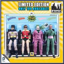 Batman / Robin / Joker / Riddler from Batman - Classic TV Series - Multi-Packs manufactured by Figures Toy Company [Front]