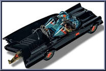 1966 Batmobile with Batman & Robin with Tow Hook from Batman (Hornby Hobbies USA) - Basic Series manufactured by Hornby [Loose]