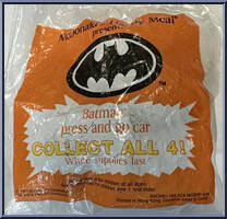 Batman Press and Go Car from Batman - Batman Returns manufactured by McDonald's [Front]