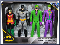 Joker / Batman / Robin / Riddler from Batman - 12" Scale manufactured by Spinmaster [Front]