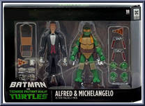 Alfred & Michelangelo from Batman vs Teenage Mutant Ninja Turtles - GameStop manufactured by DC Collectibles [Front]