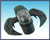 Cylon Raider (with Cylon Commander) from Battlestar Galactica - Minimates - Mini-Flyers manufactured by Diamond Select [Loose]