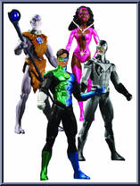 Hal Jordan / Indigo Munnk / Blue Beetle / Fatality from Blackest Night - Box Sets manufactured by DC Direct [Loose]