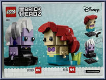 Ariel #64 / Ursula #65 from BrickHeadz - Disney manufactured by Lego [Back]