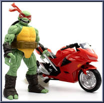 Raphael (with Motorcycle) (Red) Action Figure