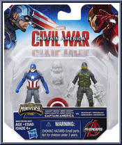 Captain America vs. Mercenary from Captain America - Civil War - 2-Pack manufactured by Hasbro [Front]