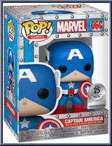 Captain America (25th Anniversary Tin) from Captain America - Pop! Vinyl Figures manufactured by Funko [Front]