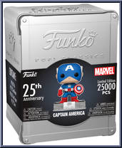 Captain America (25th Anniversary Tin) from Captain America - Pop! Vinyl Figures manufactured by Funko [Front]