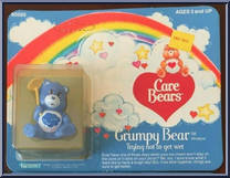 Grumpy Bear (Trying Not to Get Wet) from Care Bears - Mini manufactured by Kenner [Front]