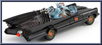 1966 Batmobile with Batman & Robin (Gloss Black) from Corgi Models Club - Basic Series manufactured by Corgi [Loose]