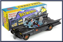 1966 Batmobile with Batman & Robin (Gloss Black) from Corgi Models Club - Basic Series manufactured by Corgi [Front]