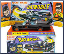 1966 Batmobile with Batman & Robin (Matt Black) from Corgi Models Club - Basic Series manufactured by Corgi [Front]