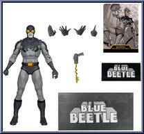 Blue Beetle (Black & White Accent Edition) (Gold Label) from DC Multiverse - Basic Series manufactured by McFarlane [Loose]