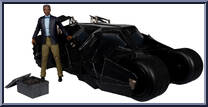 Lucius Fox & Tumbler (Gold Label) from DC Multiverse - Dark Knight manufactured by McFarlane [Loose]