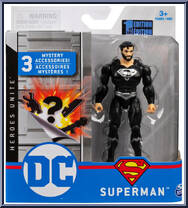 Superman (Black Suit) from DC - Heroes Unite manufactured by Spinmaster [Front]