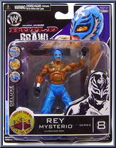 Rey Mysterio from Deluxe Build N' Brawl - Series 8 manufactured by Jakks Pacific [Front]