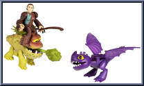 Valka & Baby Gronckle & Scuttleclaw Action Figure