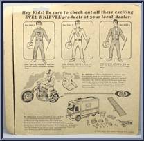 Evel Knievel (Blue Suit, Helmet A) from Evel Knievel - Basic Series manufactured by Ideal [Back]