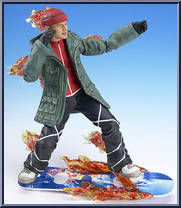 Human Torch (Snowboarding) from Fantastic Four - Movie - Series 3 manufactured by Toy Biz [Loose]