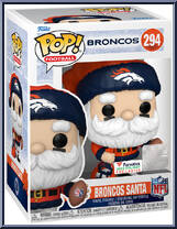 Broncos Santa from Football - Holiday Pop! manufactured by Funko [Front]