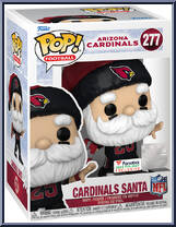 Cardinals Santa (Throwing) from Football - Holiday Pop! manufactured by Funko [Front]