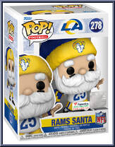 Rams Santa (Throwing) from Football - Holiday Pop! manufactured by Funko [Front]