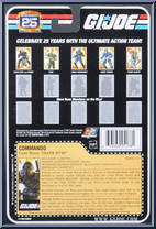 Snake Eyes (v2) from G.I. Joe - 25th Anniversary - Wave  1 manufactured by Hasbro [Back]