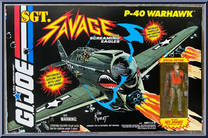 P-40 Warhawk (with Sgt. Savage) from G.I. Joe - Sgt. Savage - Vehicles manufactured by Hasbro [Front]
