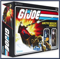 Arctic Rescue Vehicle (Snake Eyes & Blind Woodsman) from G.I. Joe - ReAction Figures manufactured by Super7 [Front]