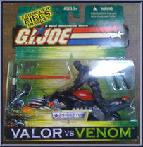 Snake Eyes (with Ninja Lightning Cycle) from G.I. Joe - Valor vs Venom - 12" Scale manufactured by Hasbro [Front]