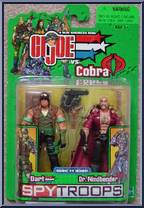 Dart vs. Dr. Mindbender from G.I. Joe vs. Cobra - Spy Troops manufactured by Hasbro [Front]