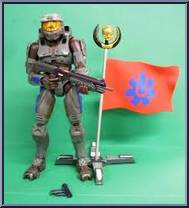 Steel Spartan (Blue Stripes) from Halo 2 - Series 5 manufactured by Joyride Studios [Loose]