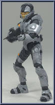 Spartan Soldier CQB (Silver) from Halo 3 - Series 3 - Multiplayer manufactured by McFarlane [Loose]