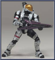 Spartan Soldier EVA (White) (Mass) from Halo 3 - Series 2 - Multiplayer manufactured by McFarlane [Loose]