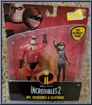 Mr. Incredible & Elastigirl from Incredibles 2 - Basic Series manufactured by Jakks Pacific [Front]