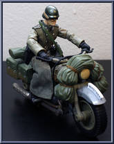 German Soldier with Motorcycle from Indiana Jones - Last Crusade - Deluxe Figures manufactured by Hasbro [Loose]