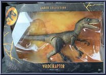 Velociraptor (Green) from Jurassic Park - Amber Collection - Dinos manufactured by Mattel [Front]