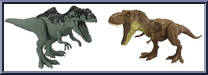 Tyrannosaurus Rex vs Giganotosaurus from Jurassic World - Dominion - Sound Surge manufactured by Mattel [Loose]